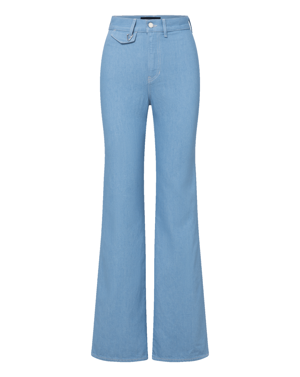 Crosbie Flap-Pocket Slim Wide-Leg Jean in Bayside | Veronica Beard