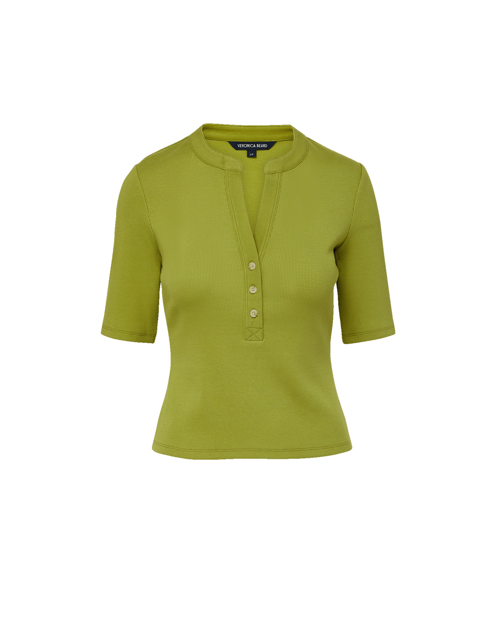 Veronica Beard Reubian Henley T-Shirt - Cactus