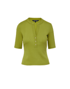 Veronica Beard Reubian Henley T-Shirt - Cactus