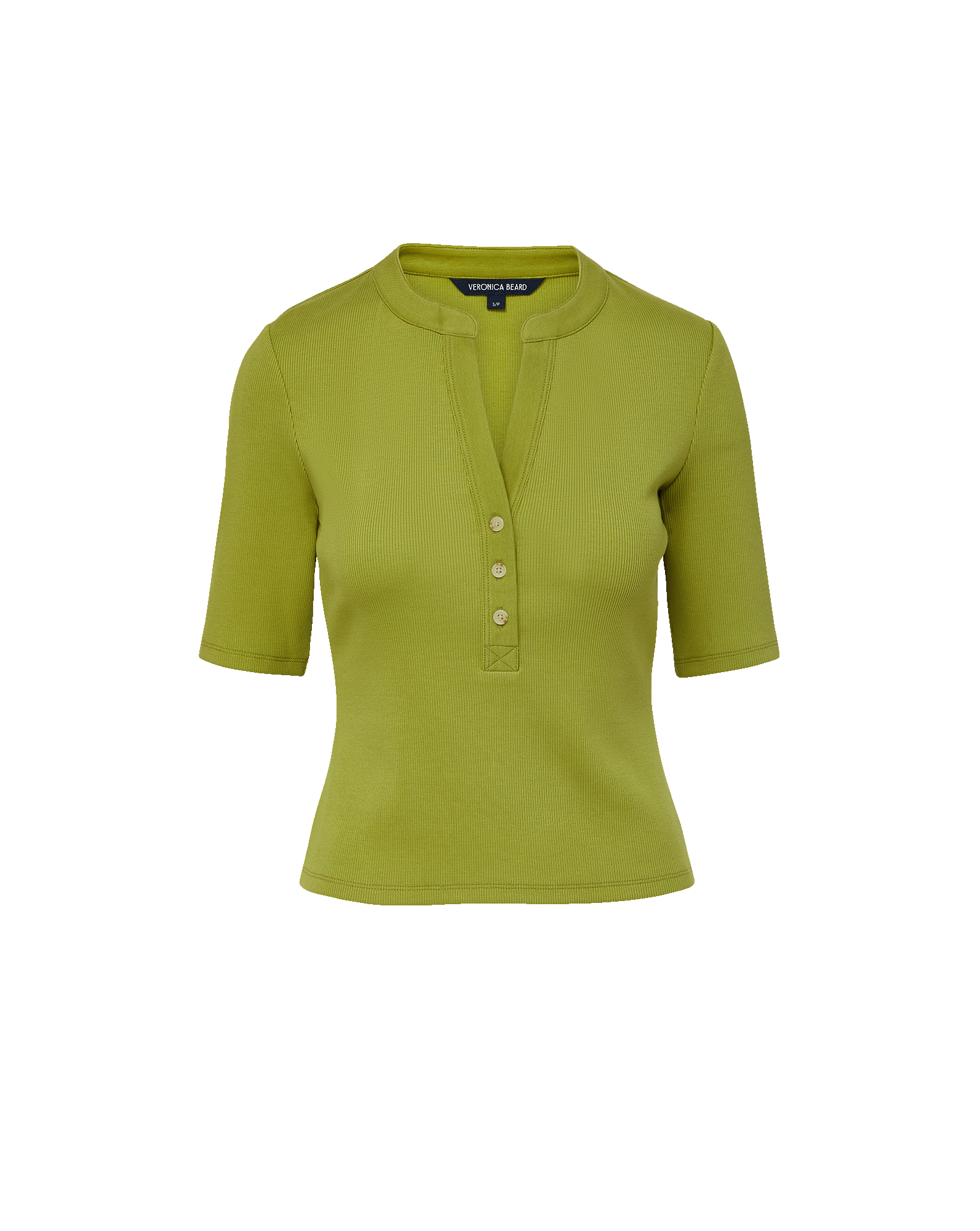 Veronica Beard Reubian Henley T-Shirt - Cactus