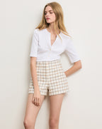 Veronica Beard Reubian Henley T-Shirt - White