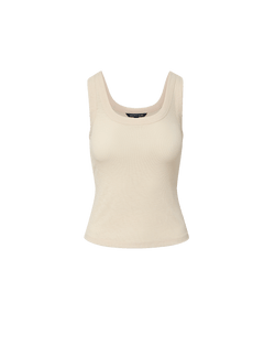 Veronica Beard Belvedere Knit Tank Top - Ecru