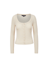 Veronica Beard Hyland Button-Down T-Shirt - Ecru