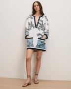 Veronica Beard Briarcliff Terry Tunic Dress - Blue Jay Multi