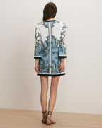 Veronica Beard Briarcliff Terry Tunic Dress - Blue Jay Multi
