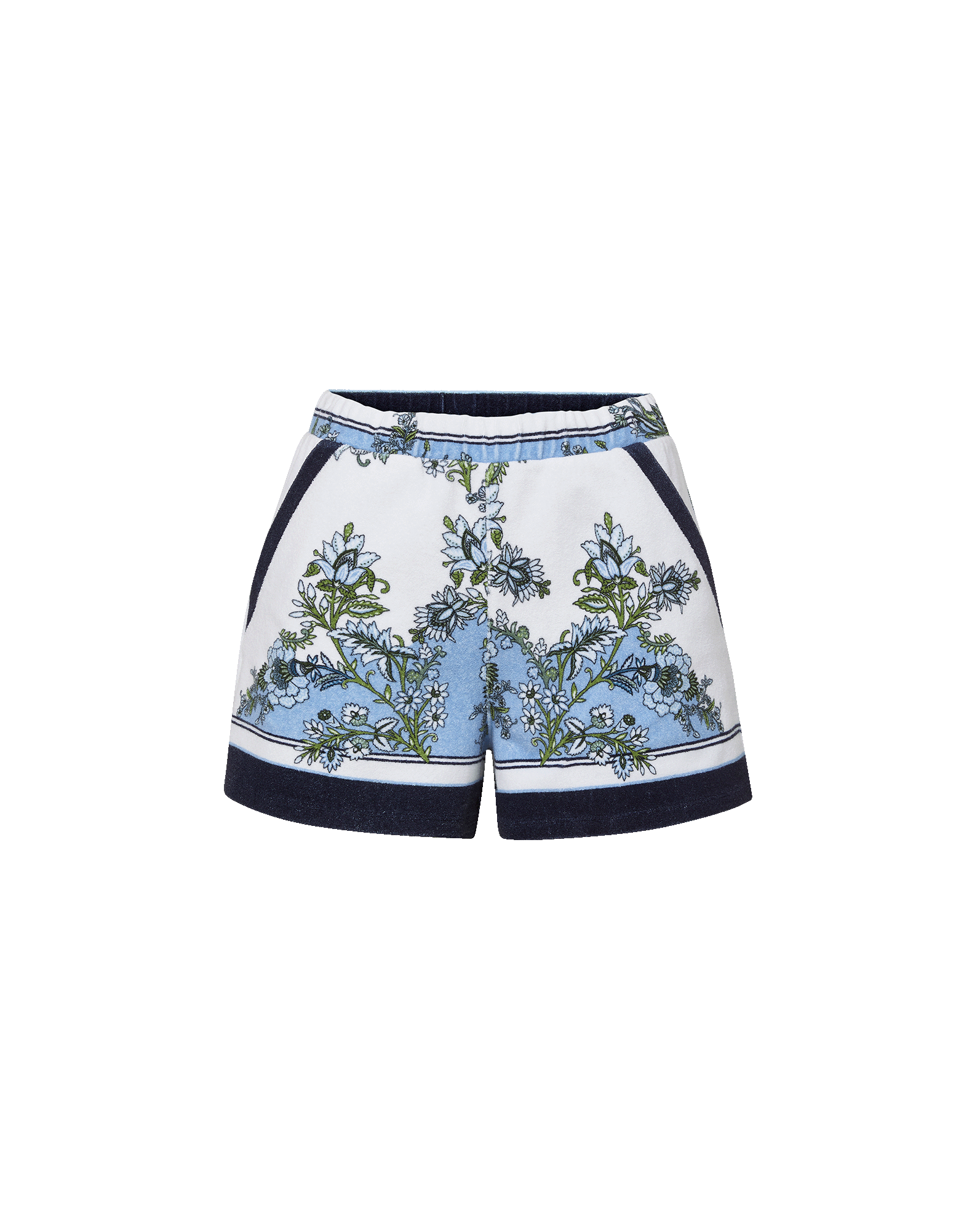 Veronica Beard Tijana Terry Short Blue Jay Multi