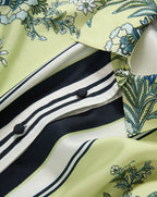 Veronica Beard Spruce Button-Down Shirt - Light Pistachio Multi