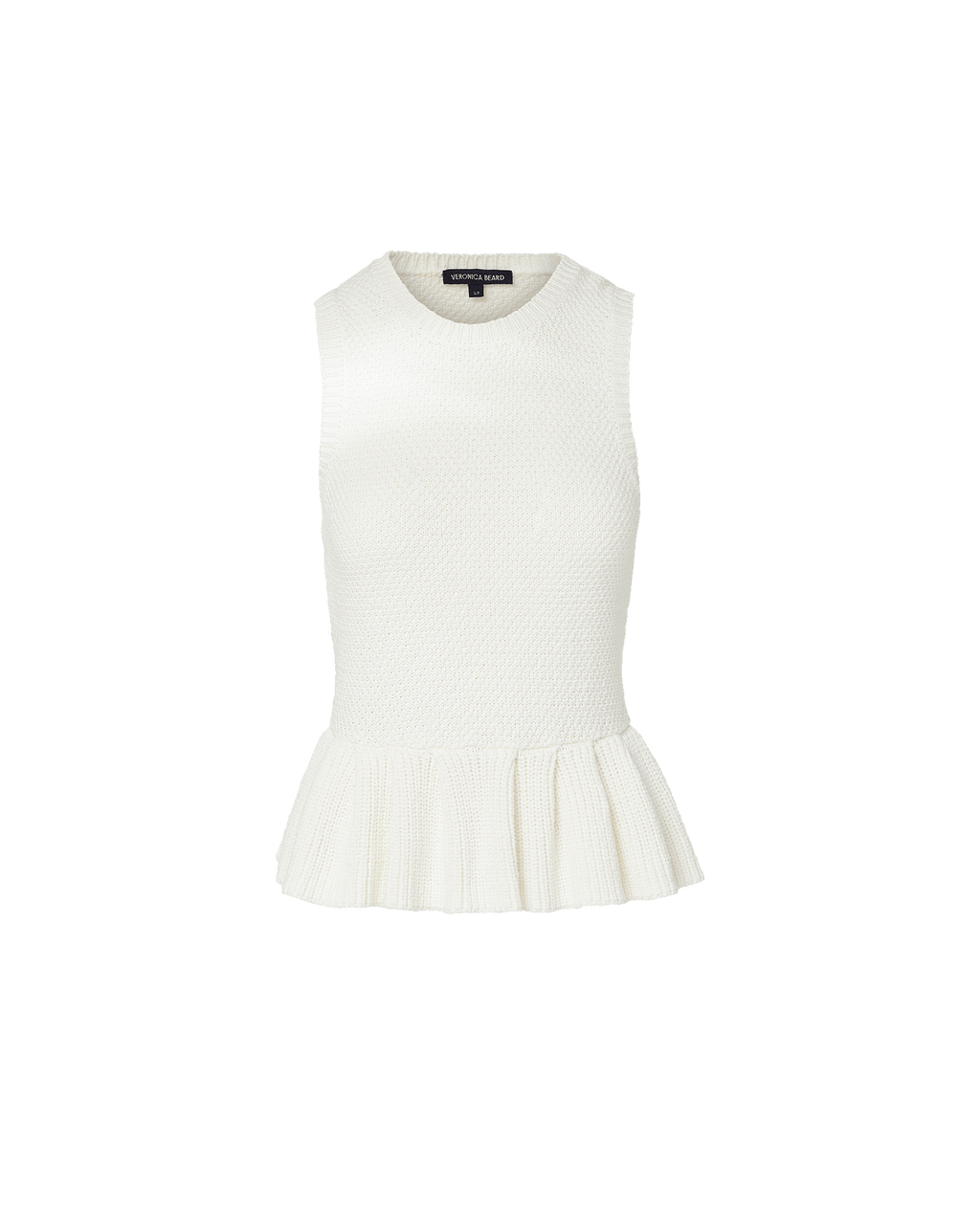 Veronica Beard Nemyah Peplum Tank Top - Dove White
