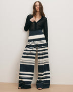 Veronica Beard Ingraham Linen Cardigan - Navy