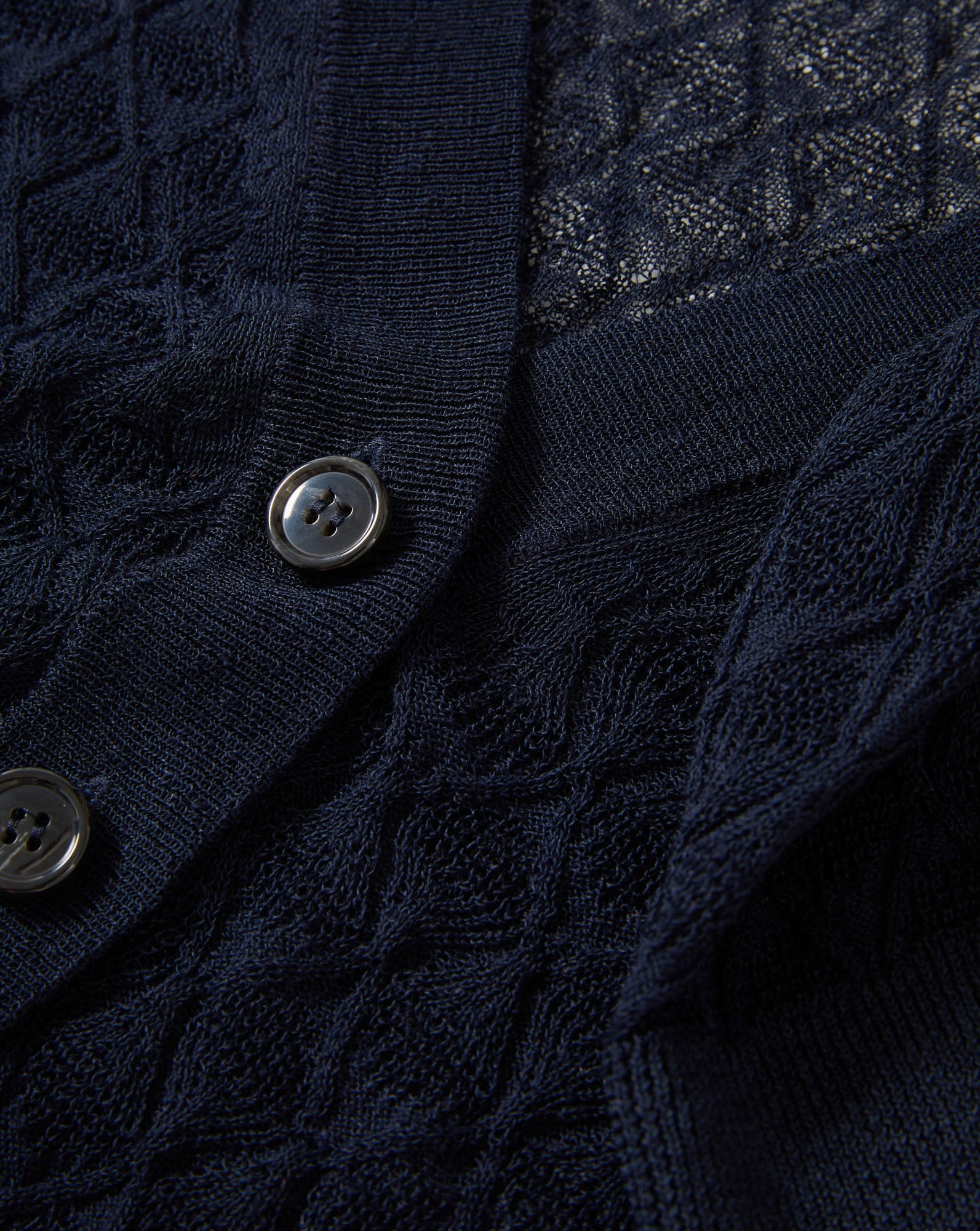 Ingraham Linen Cardigan in Navy | Veronica Beard