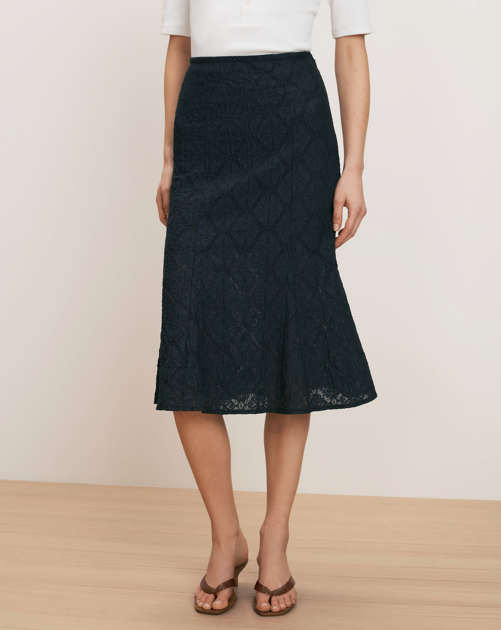 Veronica Beard Massimo Midi Skirt - Navy
