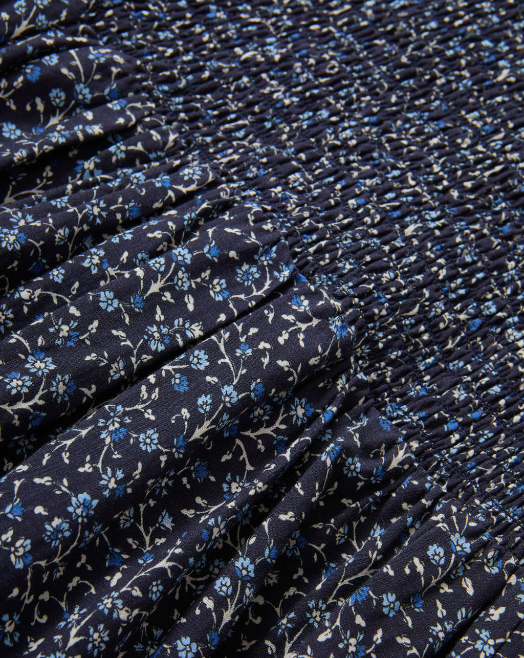 Veronica Beard Marietta Shirred Midi Dress - Navy Multi