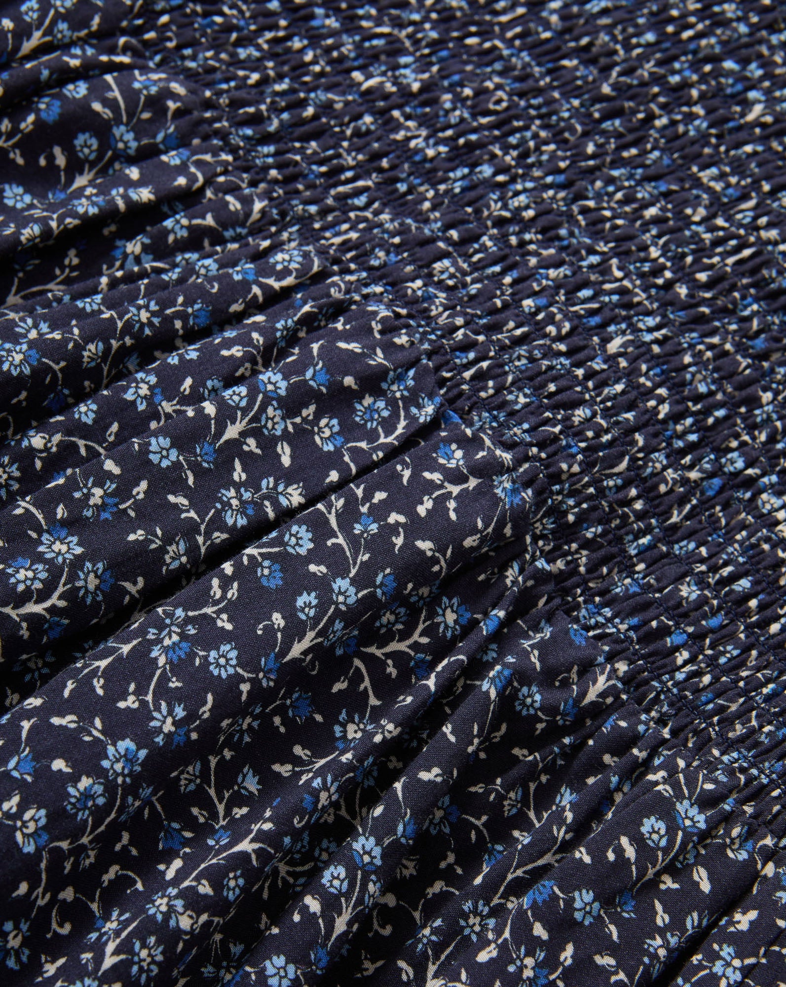 Veronica Beard Marietta Shirred Midi Dress - Navy Multi