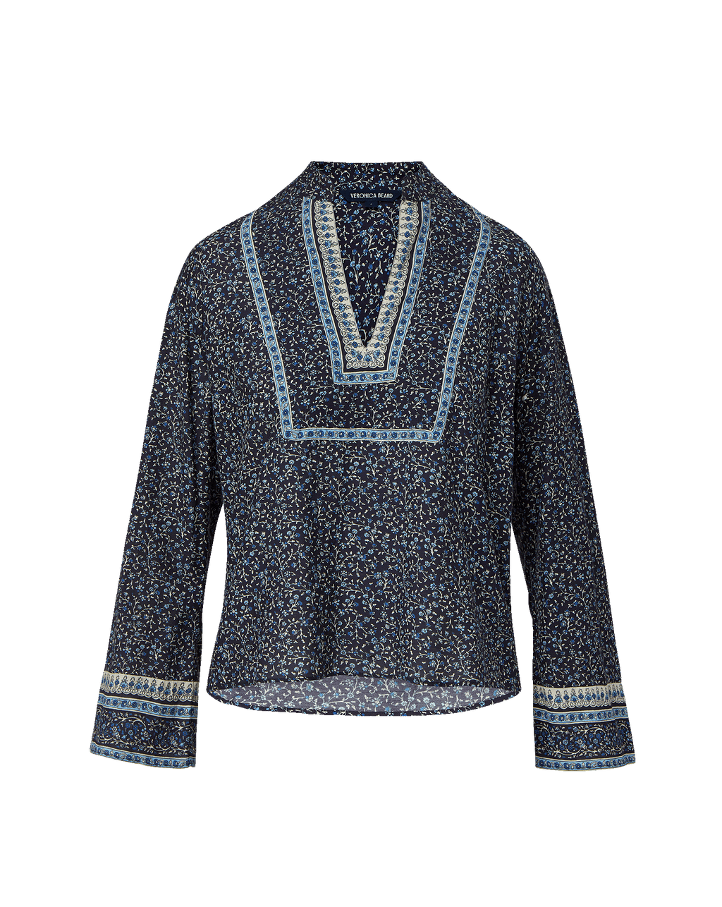 Veronica Beard Cyra Tunic Top - Navy Multi