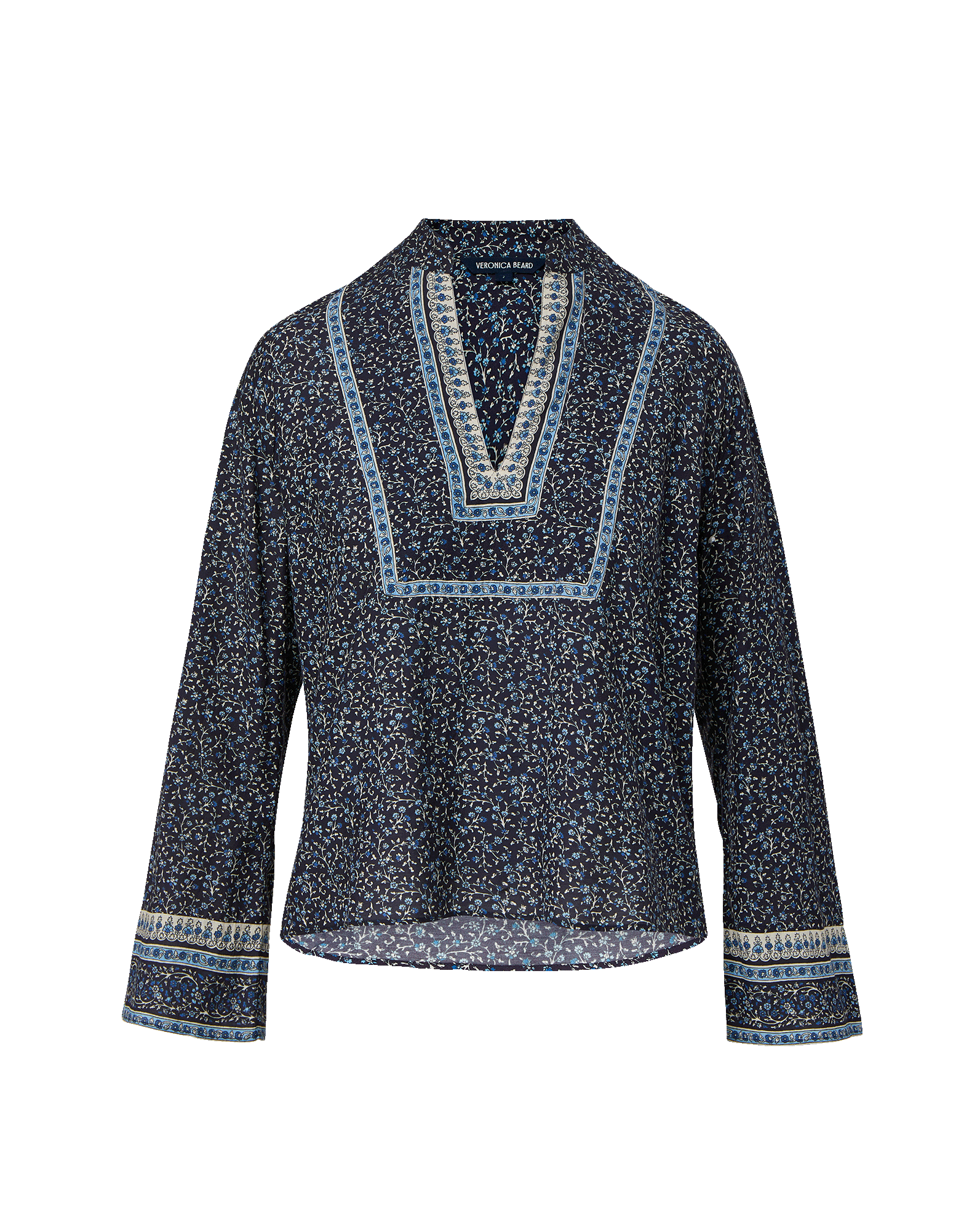 Veronica Beard Cyra Tunic Top - Navy Multi