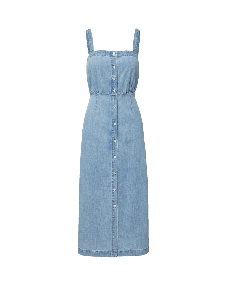 fitted lace wedding dress Elthea Belted Midi Dress in Navy