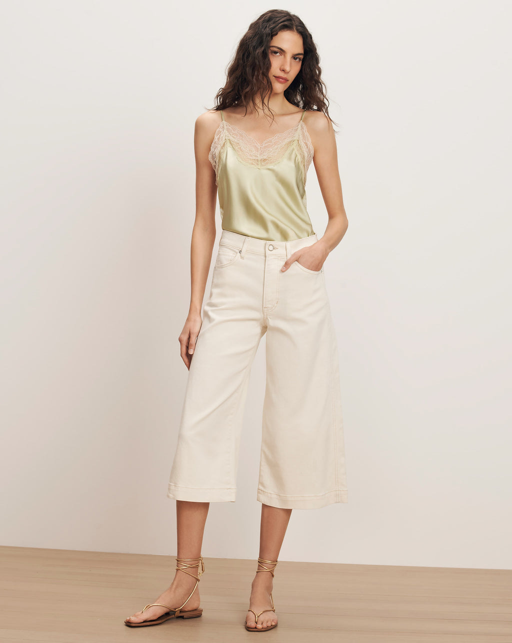 Veronica Beard Marlowe Culotte - Ecru
