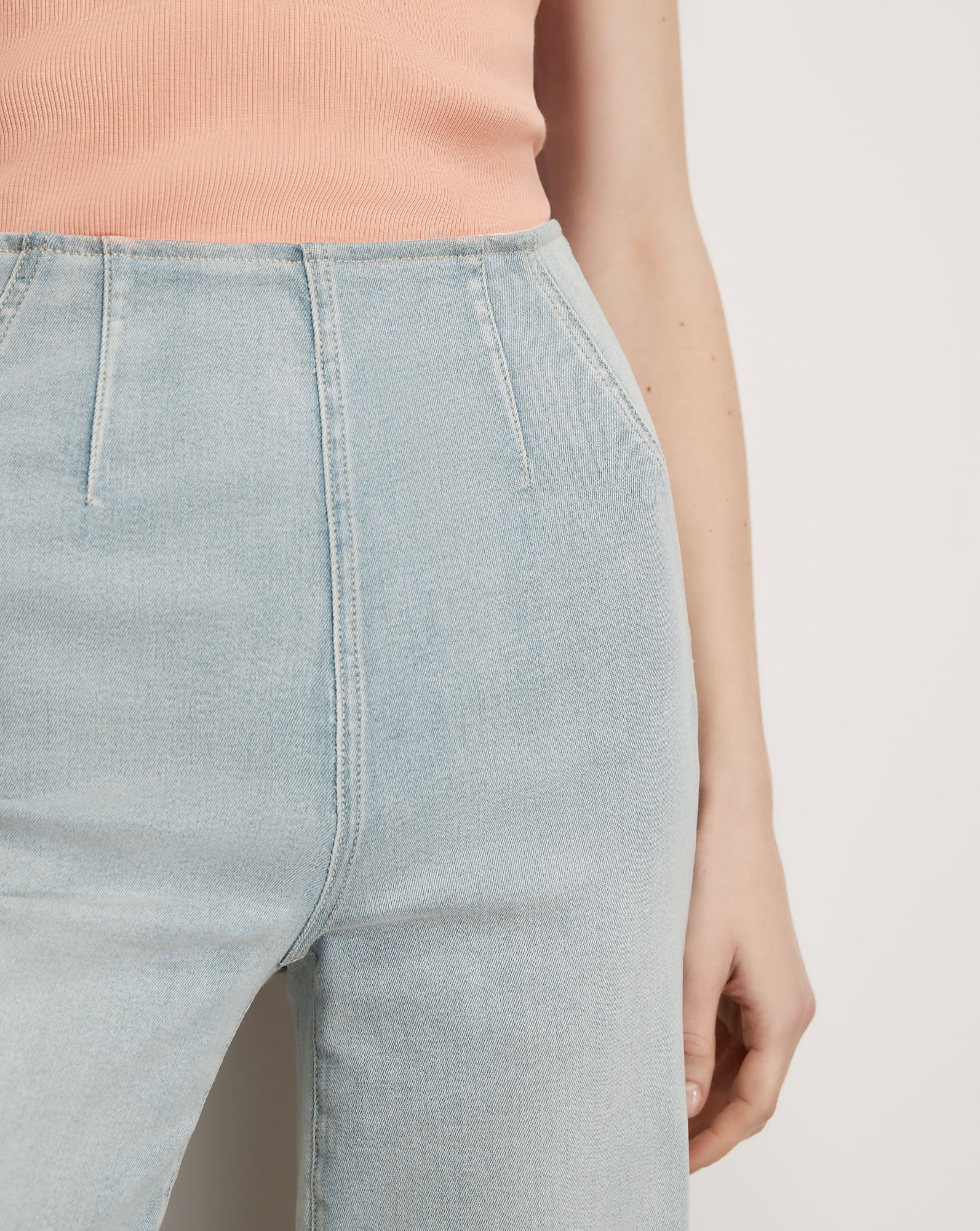 Joplin Off-Duty Flare Jean in Light Blue Pale Stone | Veronica Beard