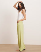 Veronica Beard Kasey Wide-Leg Jean - Pistachio