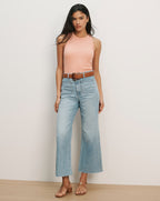 Veronica Beard Jordyn Cropped Tank Top - Muted Clay