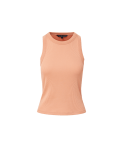 Veronica Beard Jordyn Cropped Tank Top - Muted Clay
