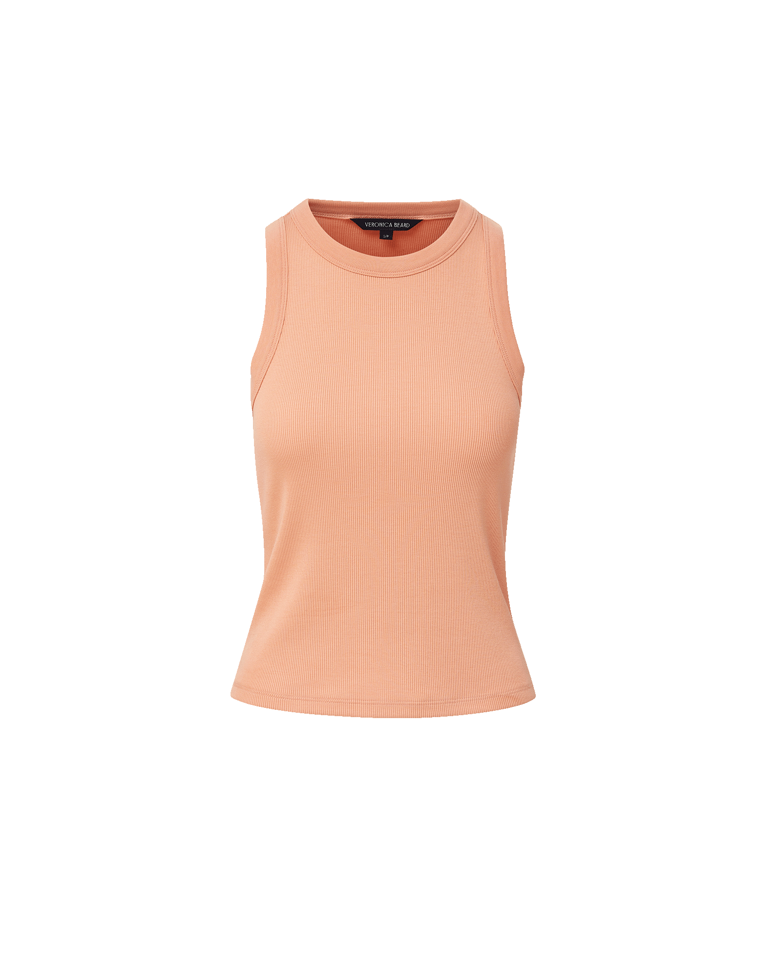 Jordyn Cropped Tank Top in Coral Muted Clay | Veronica Beard