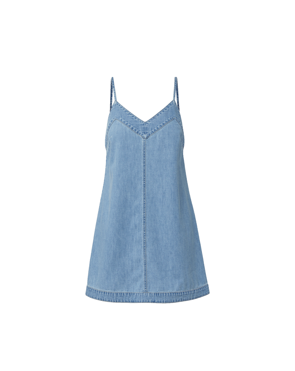 Chapmond Mini Dress in Blue Chambray Big Splash | Veronica Beard