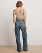 Veronica Beard Taylor Godet Wide-Leg Jean - Sneek Peek
