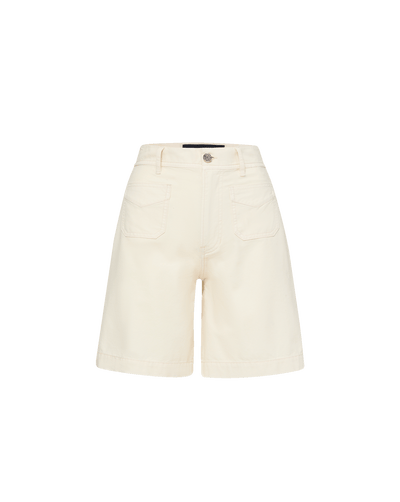 Veronica Beard Carter Canvas Short - Ecru