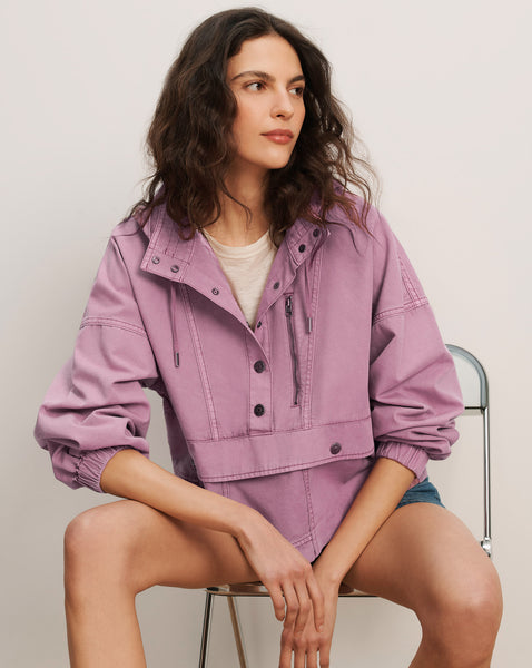 Cunningham Anorak Jacket in Purple Orchid Haze | Veronica Beard