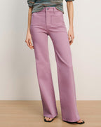 Veronica Beard Joplin Patch-Pocket Flare Jean - Orchid Haze