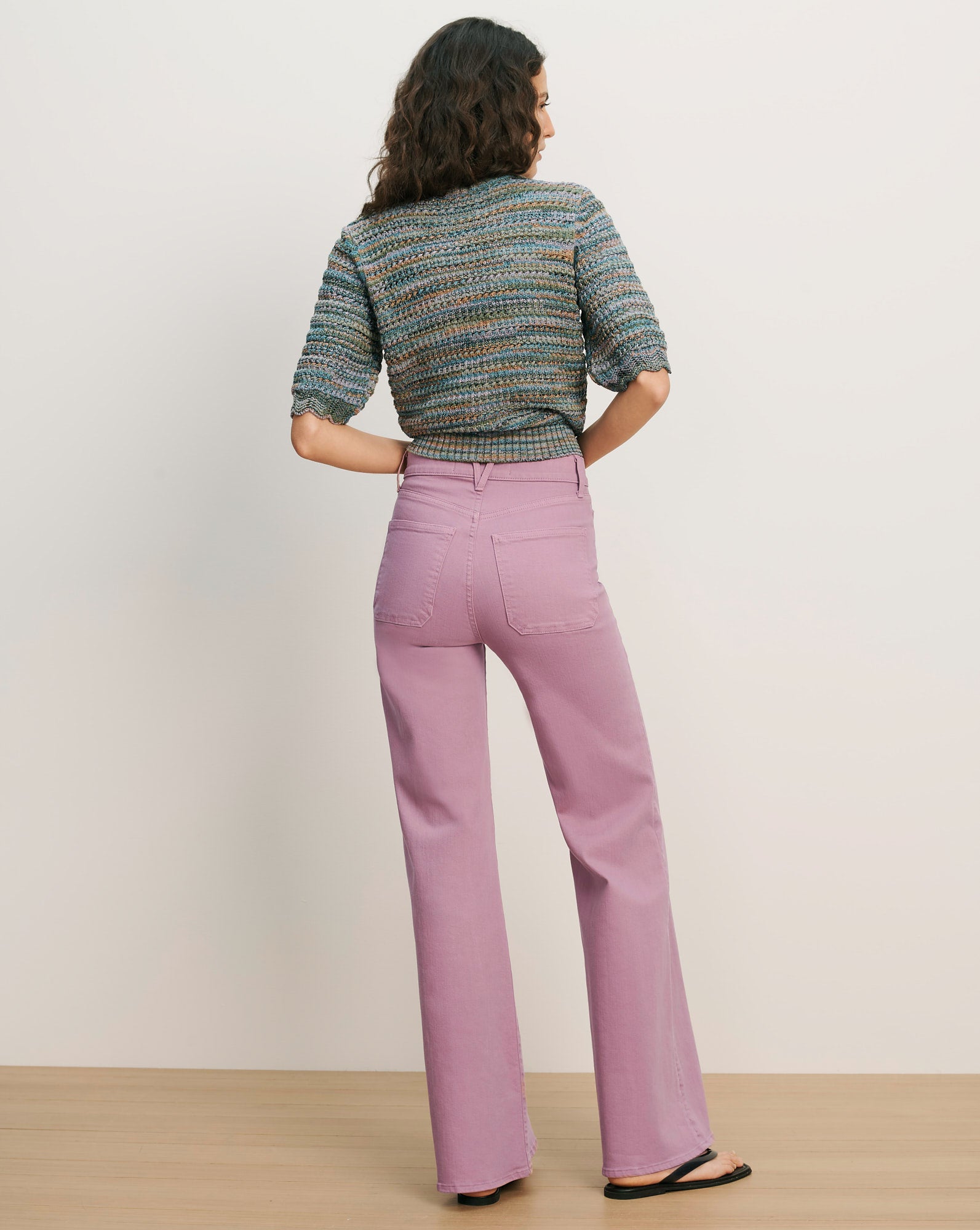 Joplin Patch-Pocket Flare Jean in Light Purple | Veronica Beard