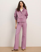 Veronica Beard Joplin Patch-Pocket Flare Jean - Orchid Haze
