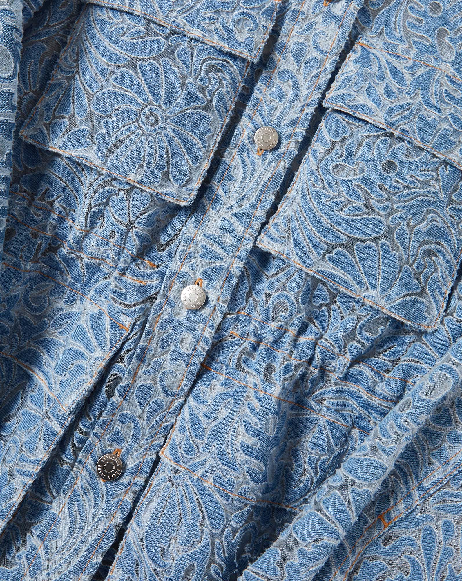 Lane Burnout Denim Jacket in Lakeshore | Veronica Beard