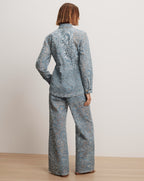 Veronica Beard Lane Burnout Denim Jacket - Lakeshore