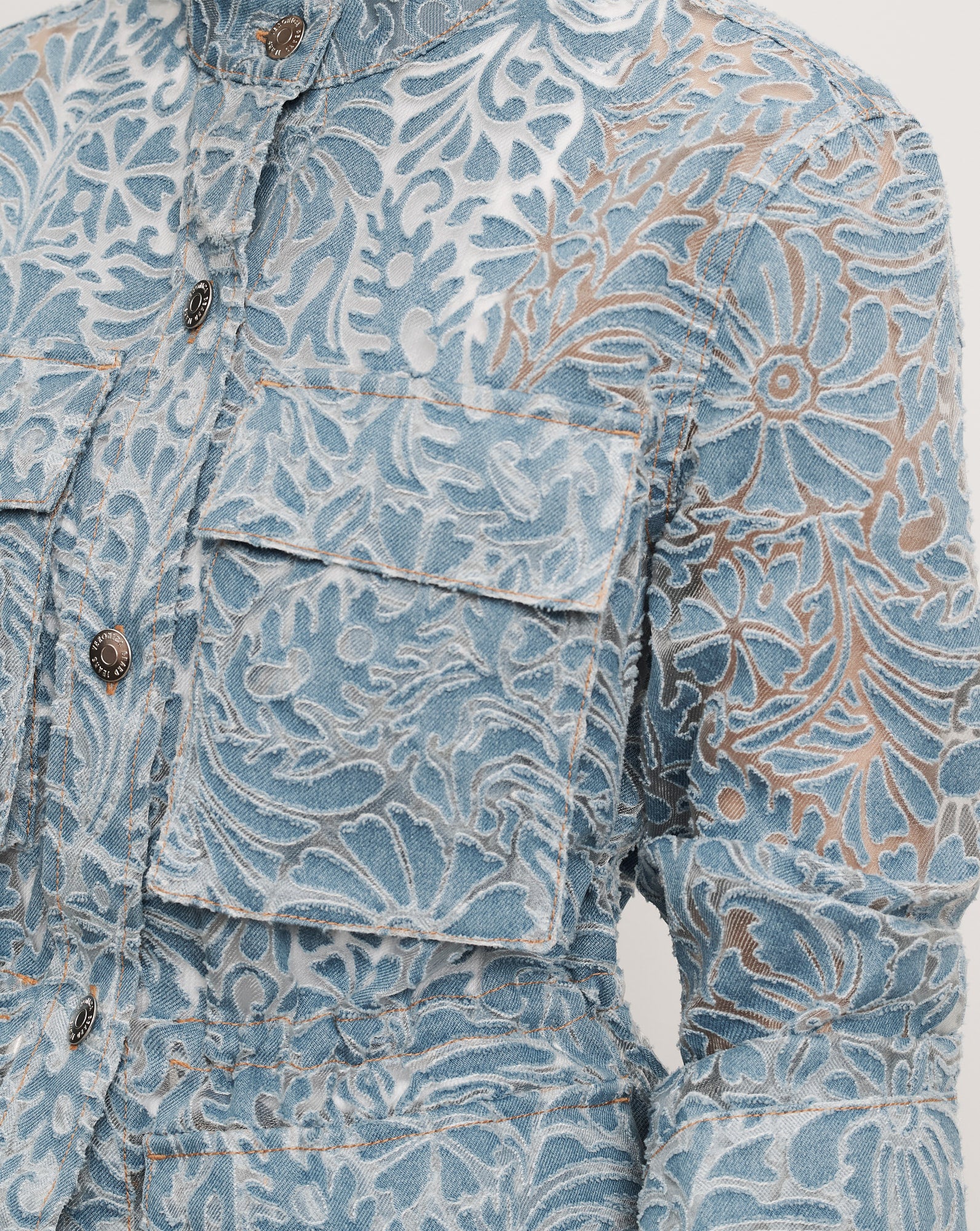 Lane Burnout Denim Jacket in Lakeshore | Veronica Beard