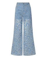 Veronica Beard Taylor Burnout Wide-Leg Jean - Lakeshore