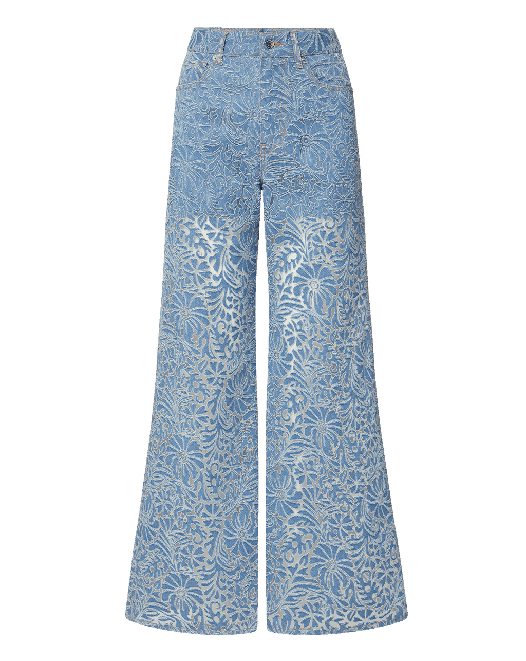 Veronica Beard Taylor Burnout Wide-Leg Jean - Lakeshore