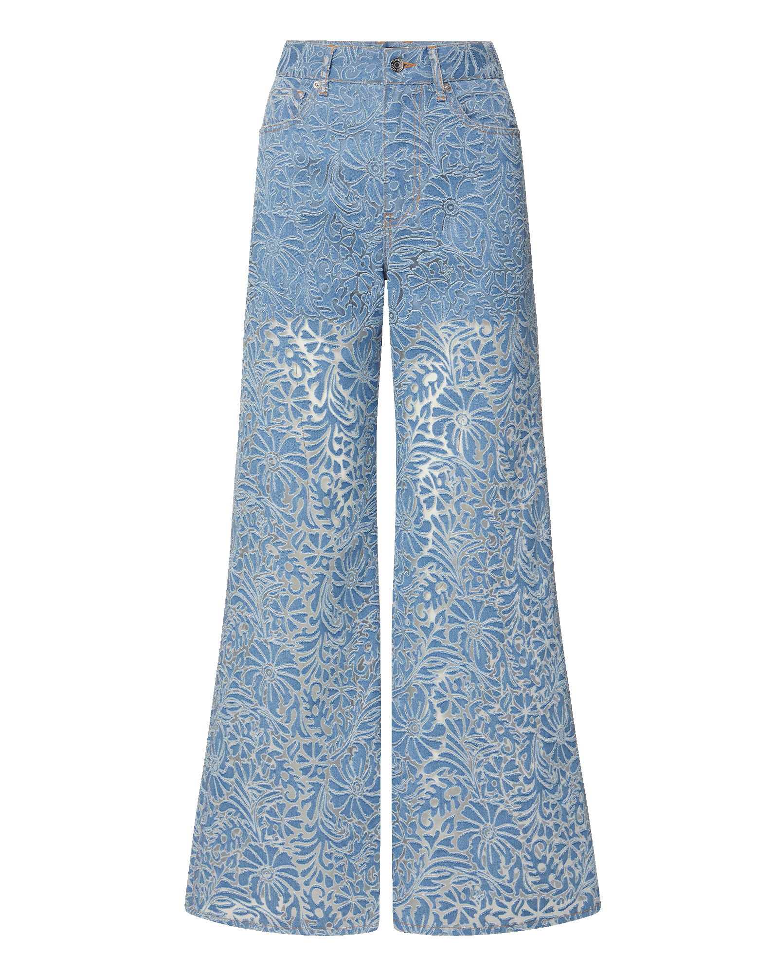 Taylor Burnout Wide-Leg Jean in Lakeshore | Veronica Beard