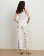Veronica Beard Grant Studded Wide-Leg Jean - White