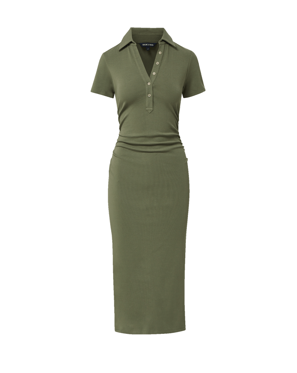 Veronica Beard Besser Polo Midi Dress - Stone Army