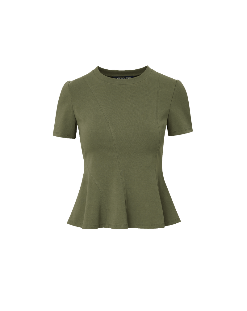 Benedict Crewneck Short-Sleeve T-Shirt in Black | Veronica Beard