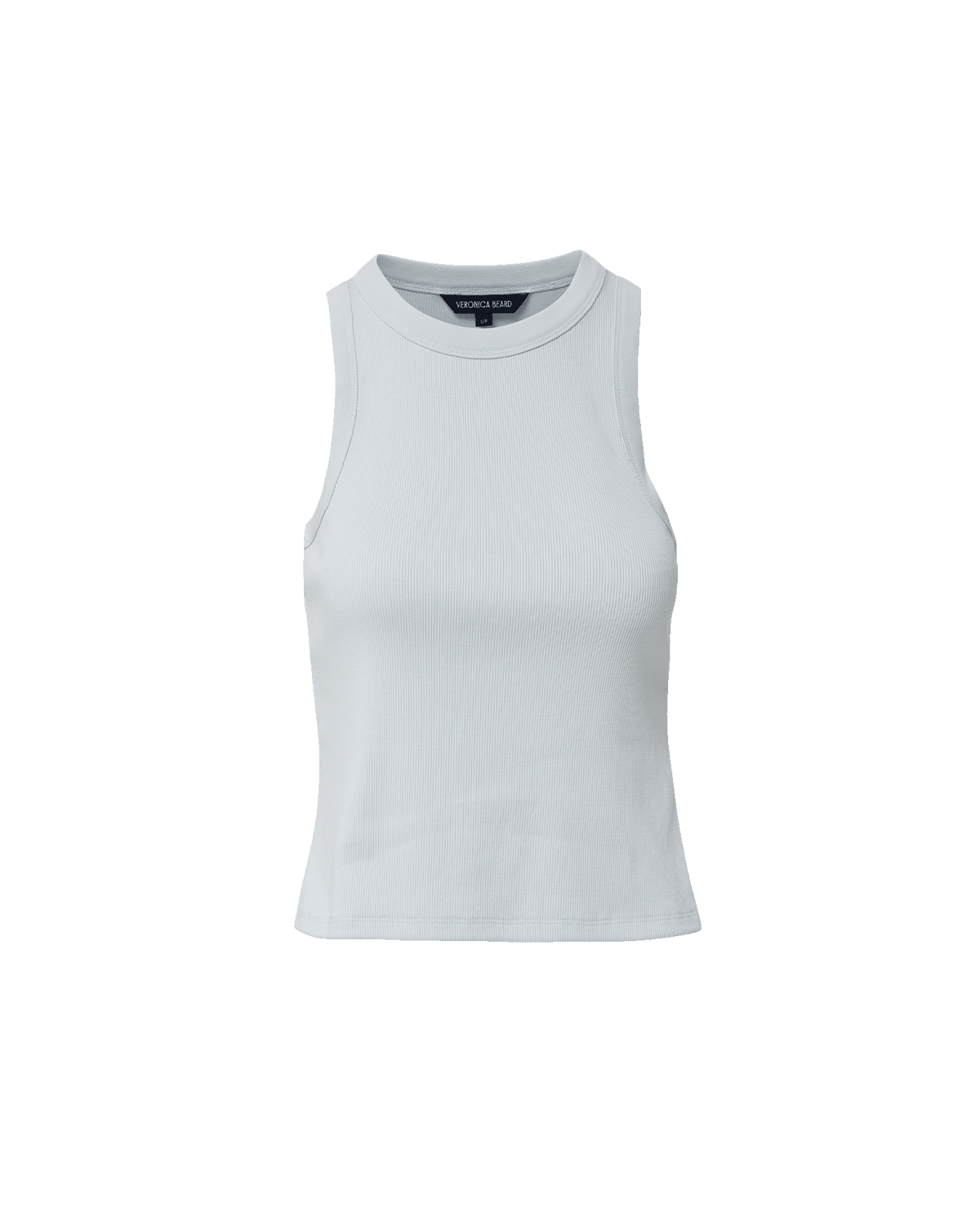 Jordyn Cropped Tank Top in Light Blue | Veronica Beard