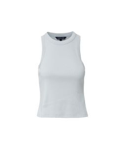 Veronica Beard Jordyn Cropped Tank Top - River Mist