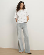 Veronica Beard Sebastian Embellished T-Shirt - White