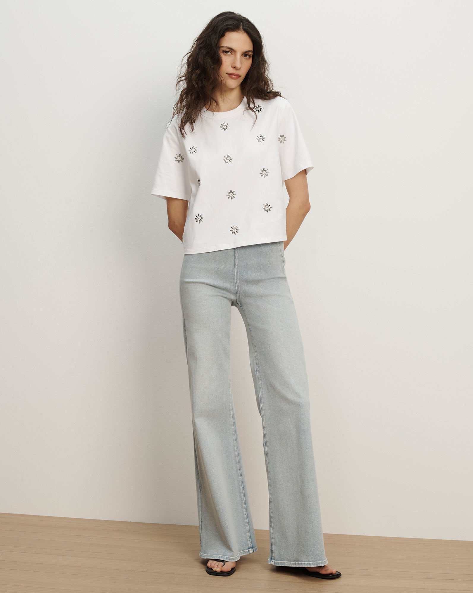 Veronica Beard Sebastian Embellished T-Shirt - White