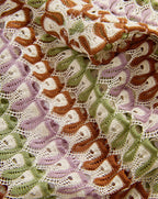 Veronica Beard Rhett Crochet Tank Top - Deep Ochre Dove Multi