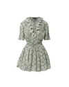 Veronica Beard Gallagher Floral Mini Dress - Sage/Dove White