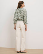 Veronica Beard Williamsen Floral Blouse - Sage/Dove