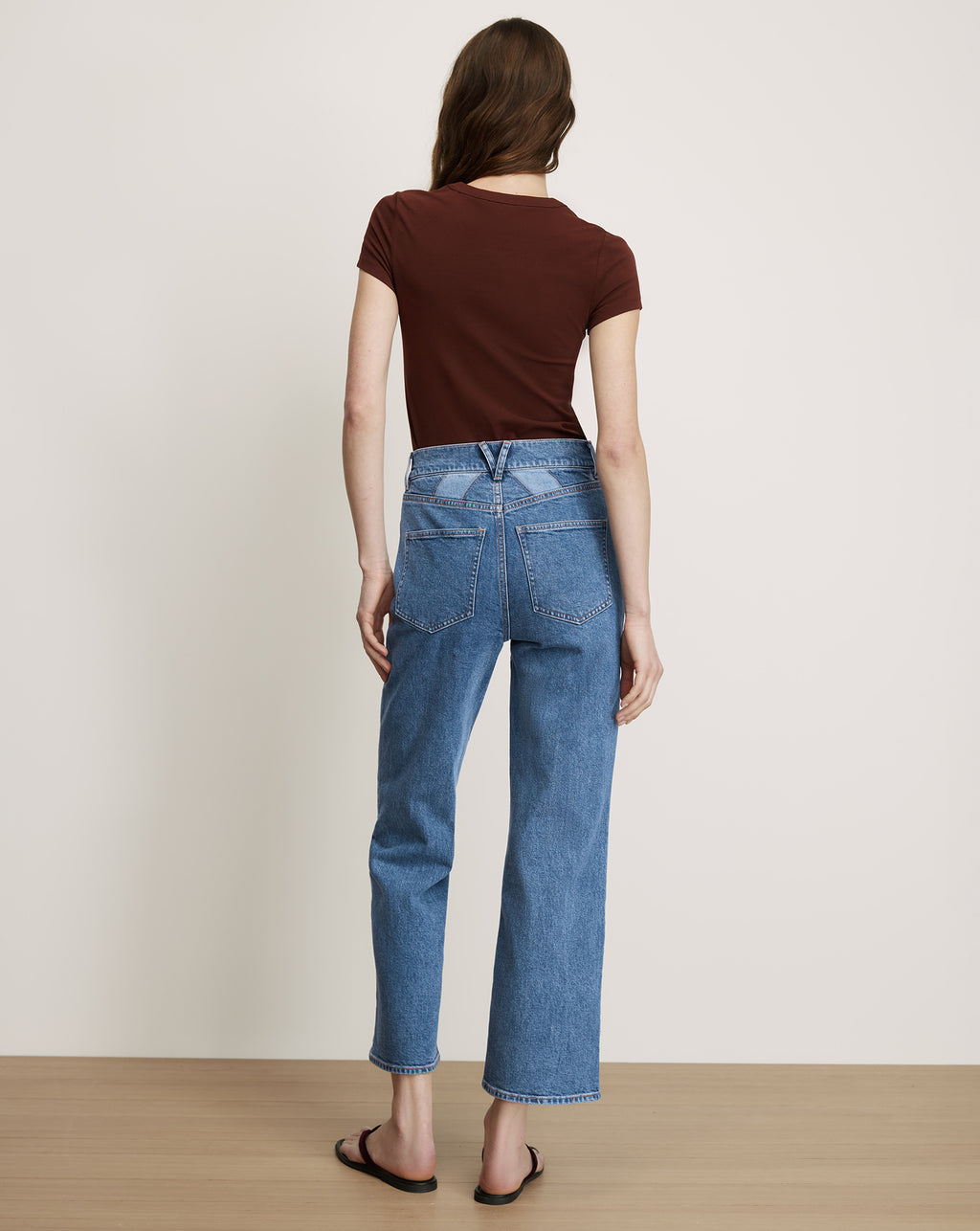 Veronica Beard Dylan Ankle High Rise Straight - Prism Blue